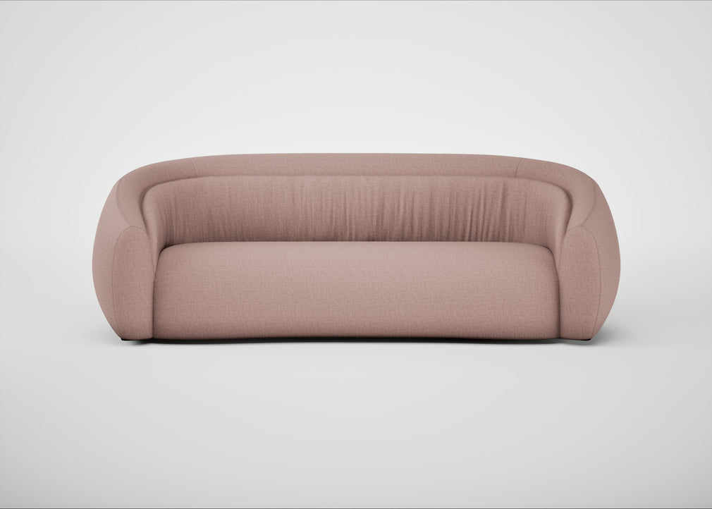 Flora 4 Seater Sofa Siena Cotton Dusky Pink