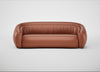 Flora 4 Seater Sofa Leather Stonewash Light Brown 274