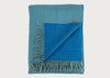 Two Tone Merino Throw Cobalt