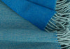 Two Tone Merino Throw Cobalt