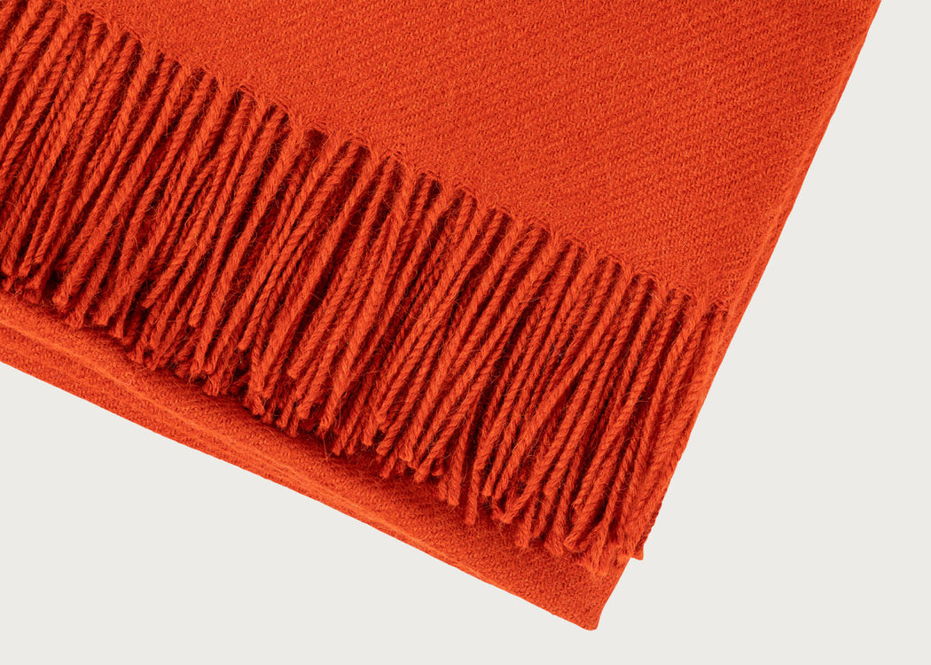 Pure Alpaca Throw Rust