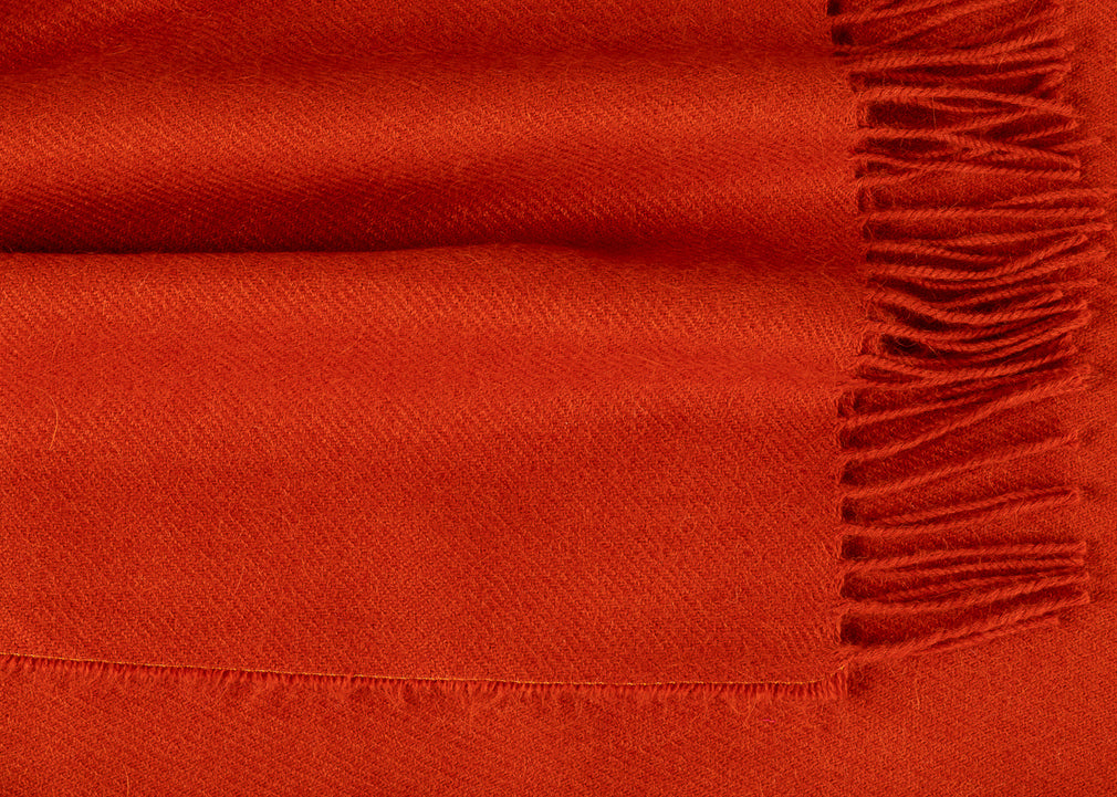 Pure Alpaca Throw Rust