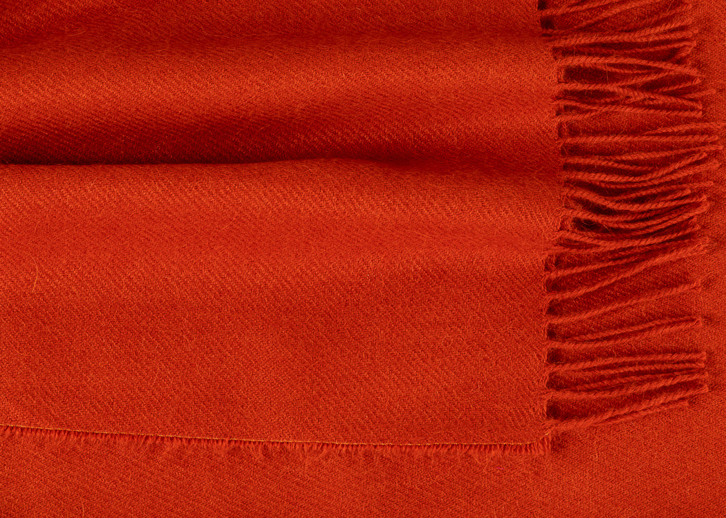 Pure Alpaca Throw Rust