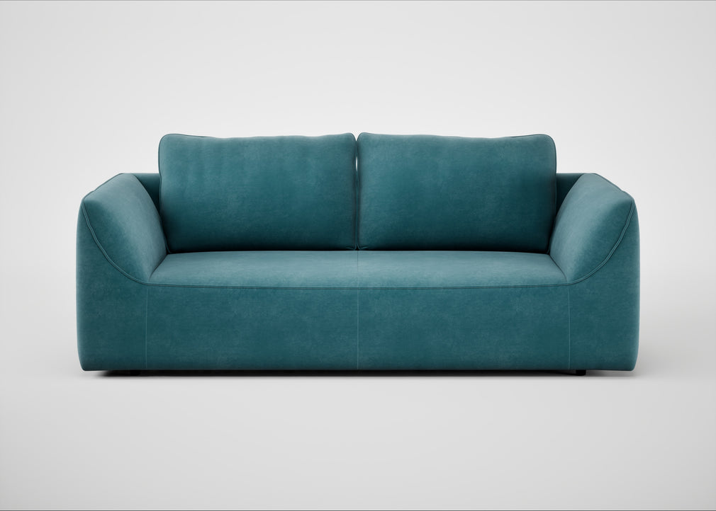 Morven 3 Seater Sofa Smart Luxe Velvet Airforce Blue