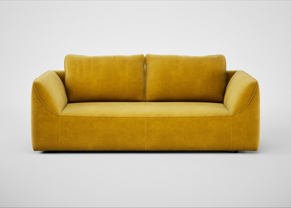 Morven 3 Seater Sofa Smart Luxe Velvet Canary