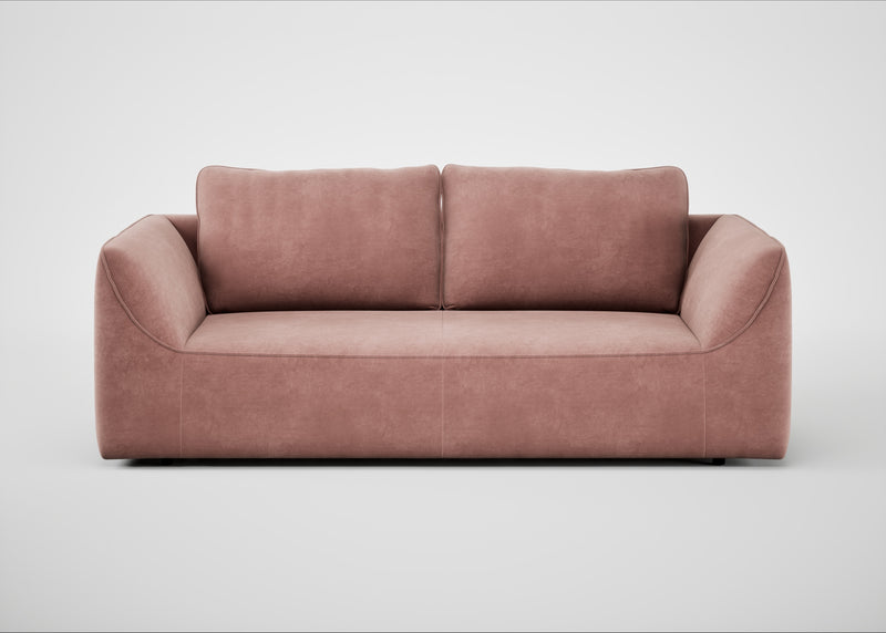 Morven 3 Seater Sofa Smart Luxe Velvet Dusky Pink