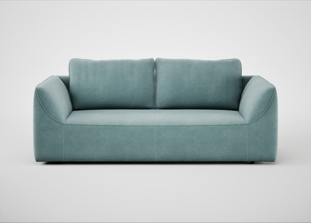 Morven 3 Seater Sofa Smart Luxe Velvet Mineral Blue
