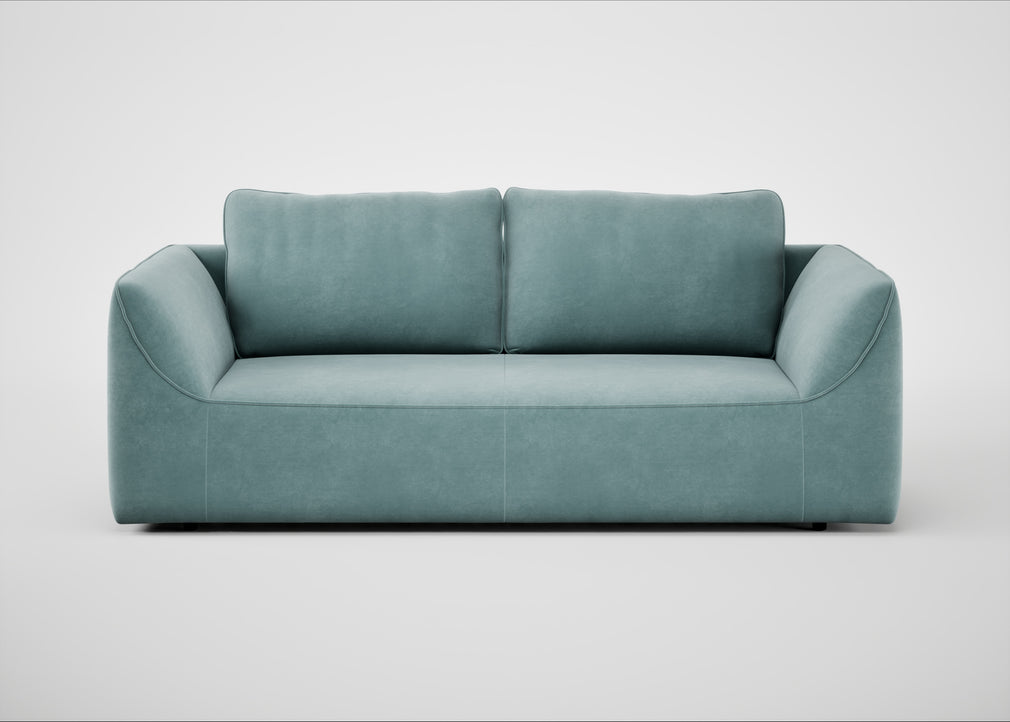 Morven 3 Seater Sofa Smart Luxe Velvet Mineral Blue