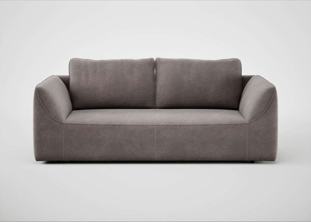 Morven 3 Seater Sofa Smart Luxe Velvet Mushroom