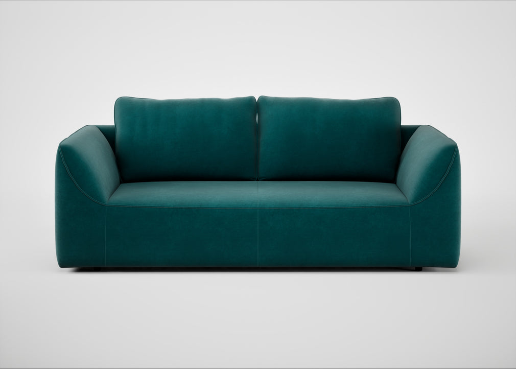 Morven 3 Seater Sofa Smart Luxe Velvet Ocean Green
