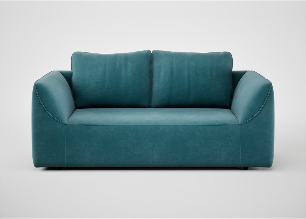 Morven 2 Seater Sofa Smart Luxe Velvet Airforce Blue