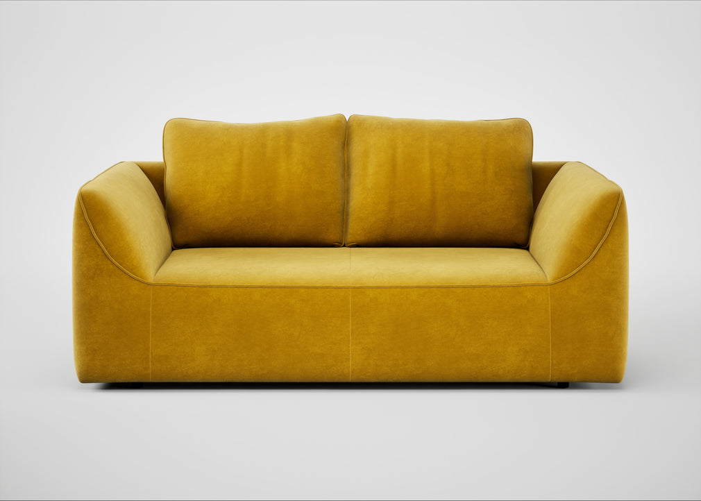 Morven 2 Seater Sofa Smart Luxe Velvet Canary