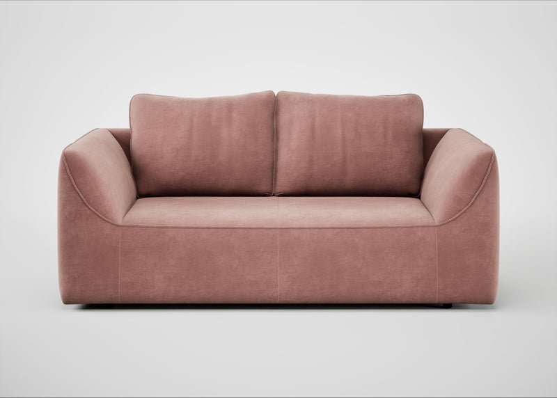 Morven 2 Seater Sofa Smart Luxe Velvet Dusky Pink
