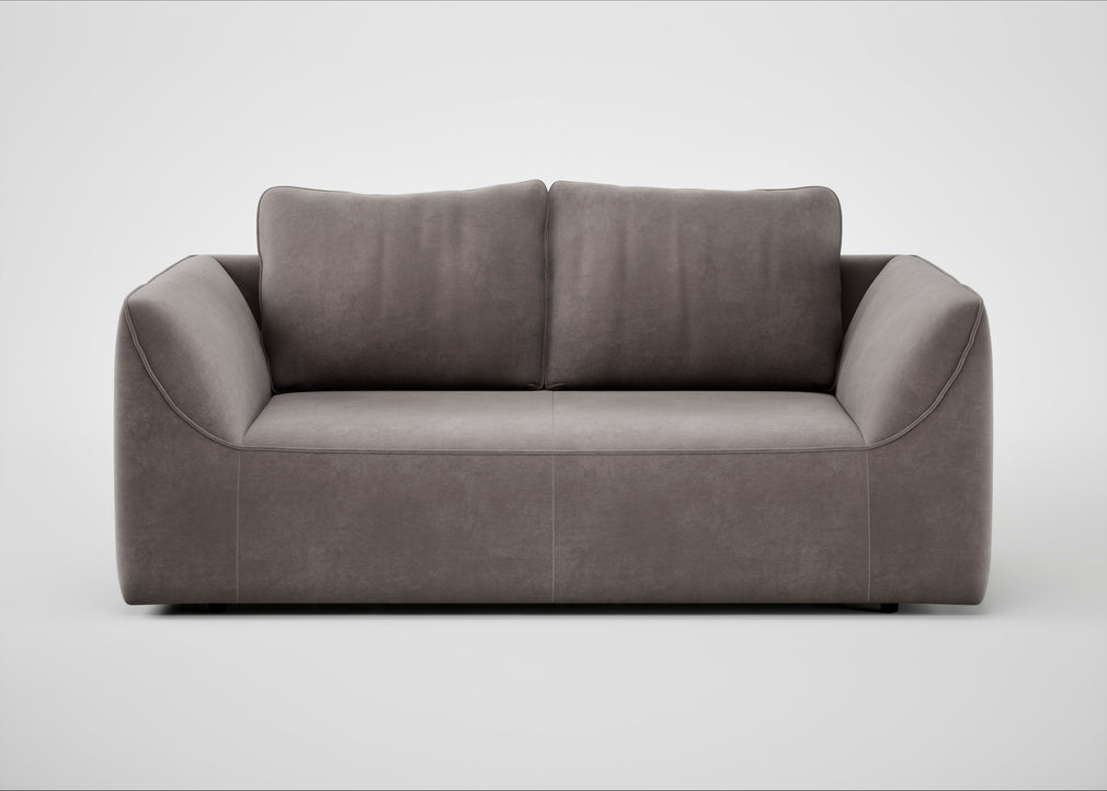 Morven 2 Seater Sofa Smart Luxe Velvet Mushroom