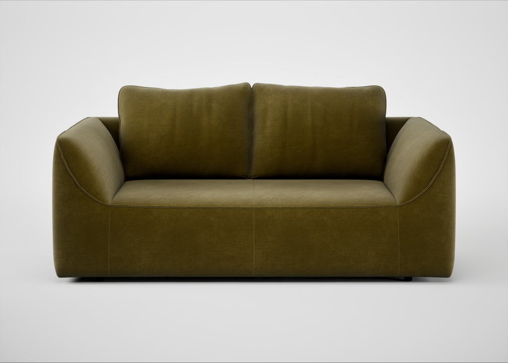 Morven 2 Seater Sofa Smart Luxe Velvet Peridot