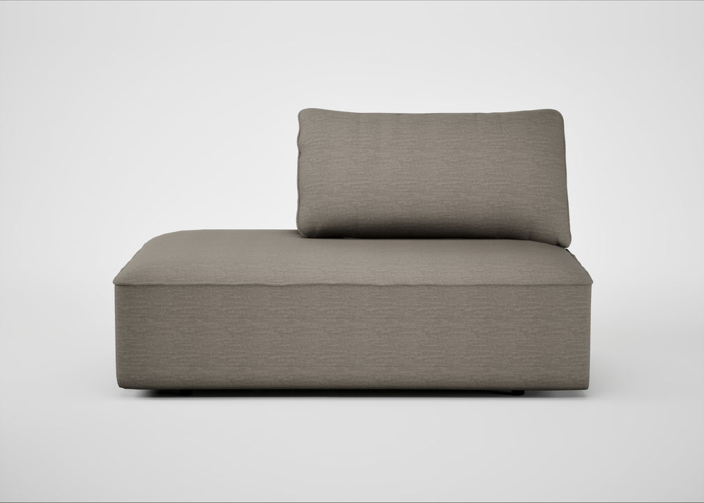 Morven Left Hand Facing Open End Unit Broad Weave Pebble