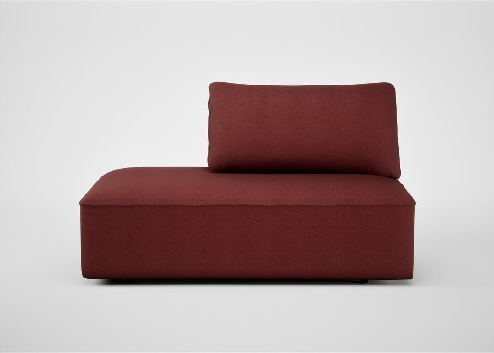 Morven Left Hand Facing Open End Unit Capelo Linen-Cotton Etruscan Red
