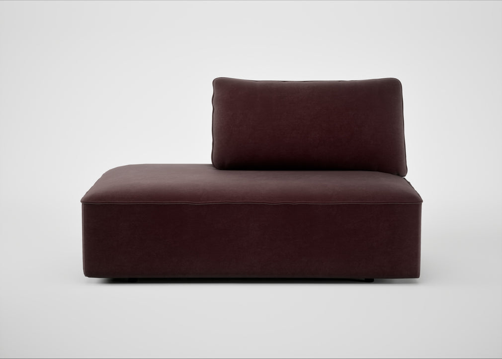 Morven Left Hand Facing Open End Unit Smart Luxe Velvet Acorn