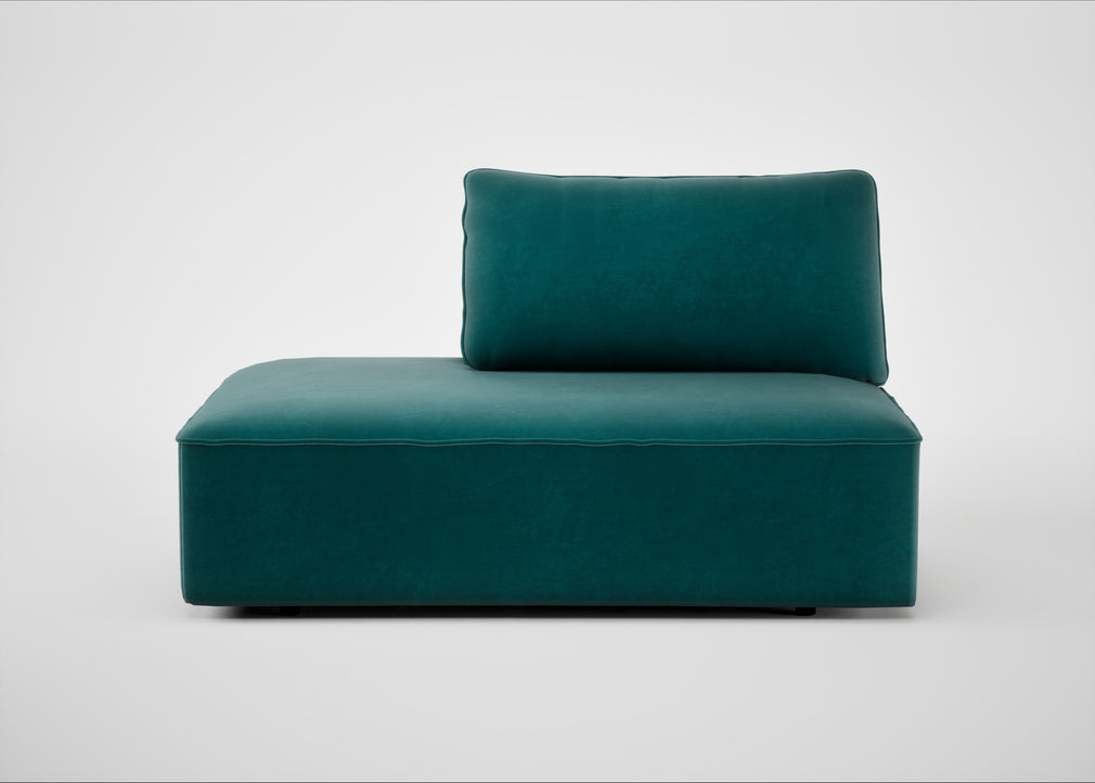 Morven Left Hand Facing Open End Unit Smart Luxe Velvet Ocean Green