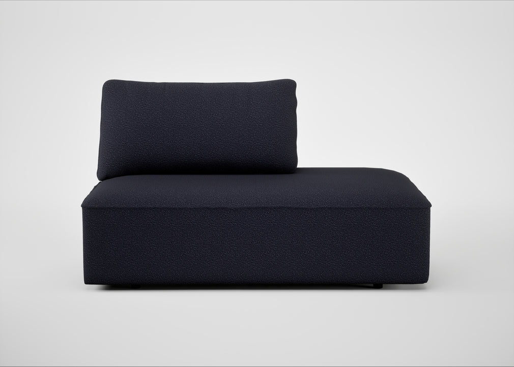 Morven Right Hand Facing Open End Unit Boucle Indigo
