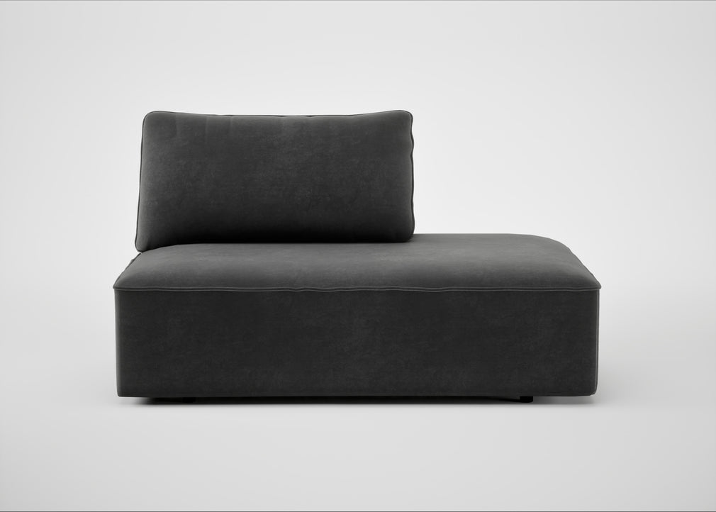 Morven Right Hand Facing Open End Unit Smart Luxe Velvet Nickel