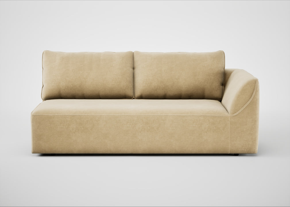 Morven Right Hand Facing 3 Seater Unit Smart Luxe Velvet Biscuit