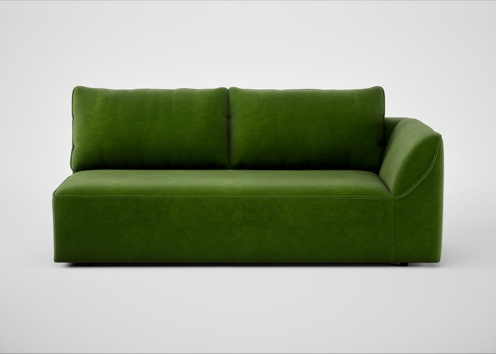 Morven Right Hand Facing 3 Seater Unit Smart Luxe Velvet Grass