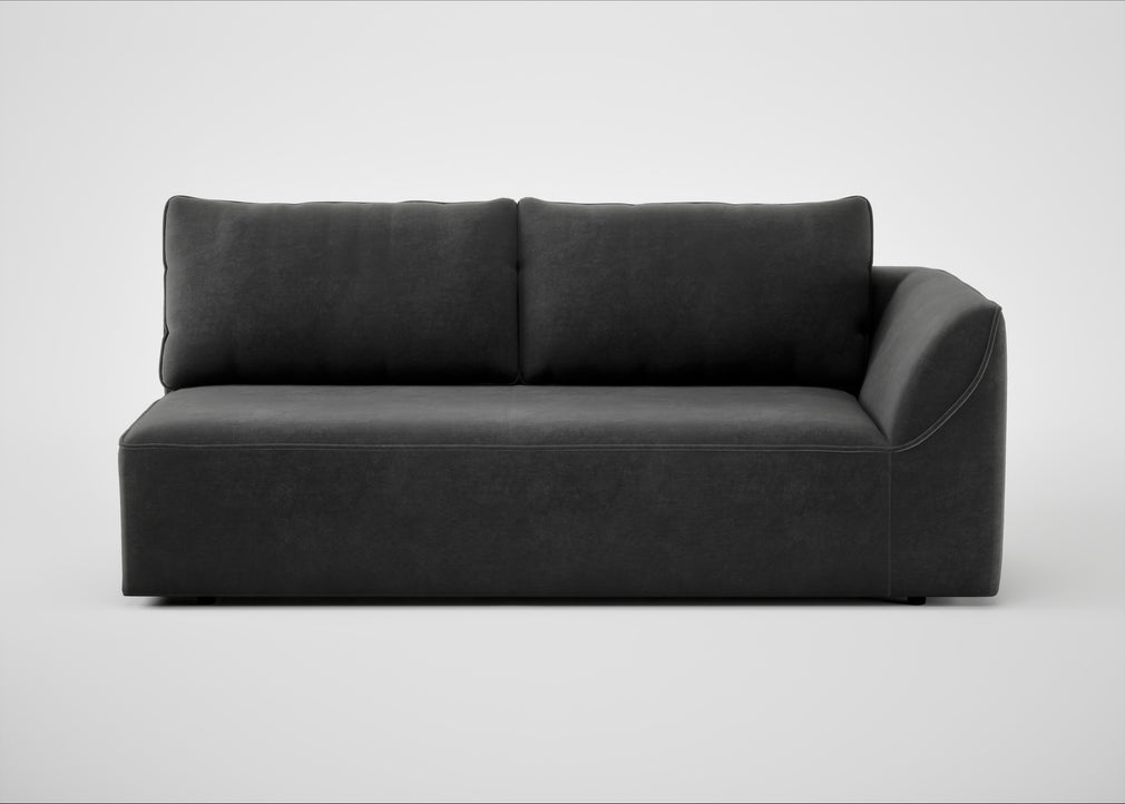 Morven Right Hand Facing 3 Seater Unit Smart Luxe Velvet Nickel