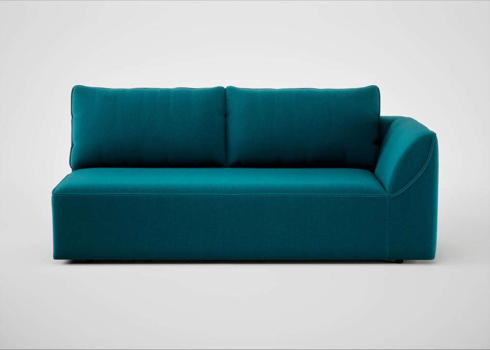 Morven Right Hand Facing 3 Seater Unit Cotton Velvet Teal