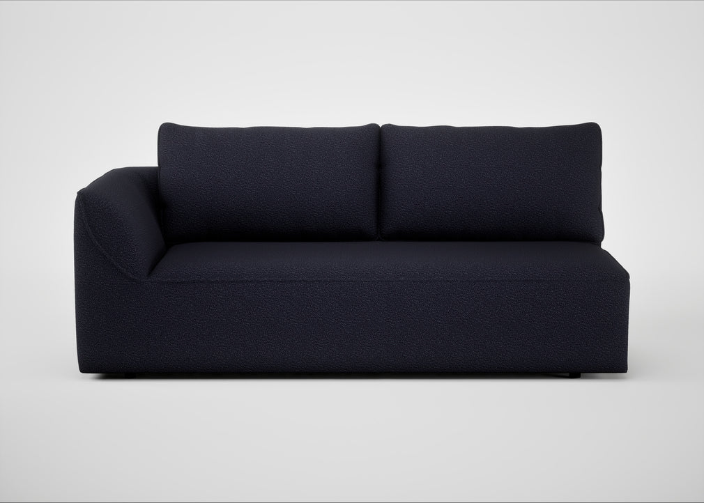 Morven Left Hand Facing 3 Seater Unit Boucle Indigo