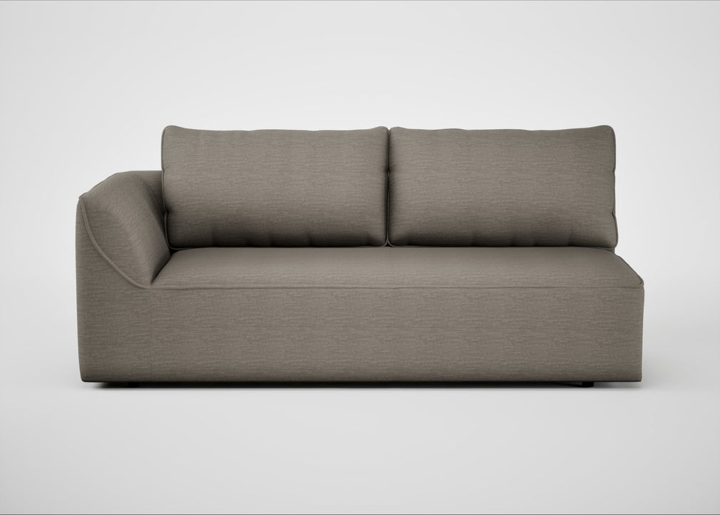 Morven Left Hand Facing 3 Seater Unit Broad Weave Pebble