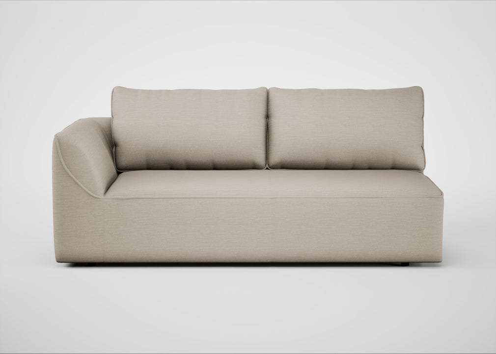 Morven Left Hand Facing 3 Seater Unit Broad Weave Putty