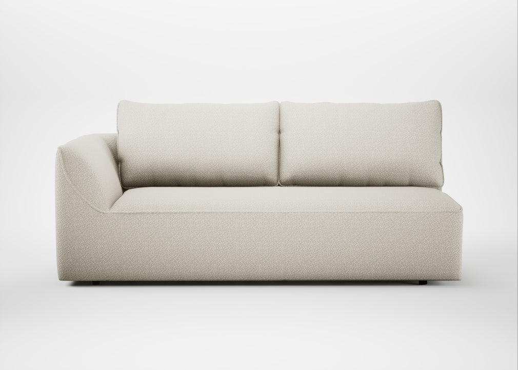 Morven Left Hand Facing 3 Seater Unit Chunky Boucle Ecru