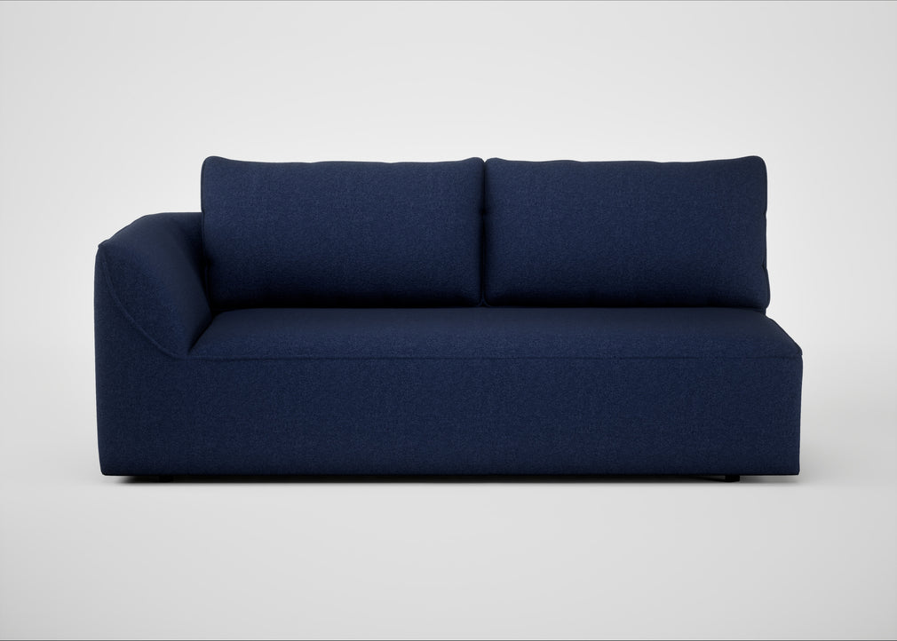 Morven Left Hand Facing 3 Seater Unit Melton Wool New Navy