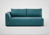 Morven Left Hand Facing 3 Seater Unit Smart Luxe Velvet Airforce Blue