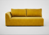 Morven Left Hand Facing 3 Seater Unit Smart Luxe Velvet Canary