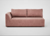 Morven Left Hand Facing 3 Seater Unit Smart Luxe Velvet Dusky Pink