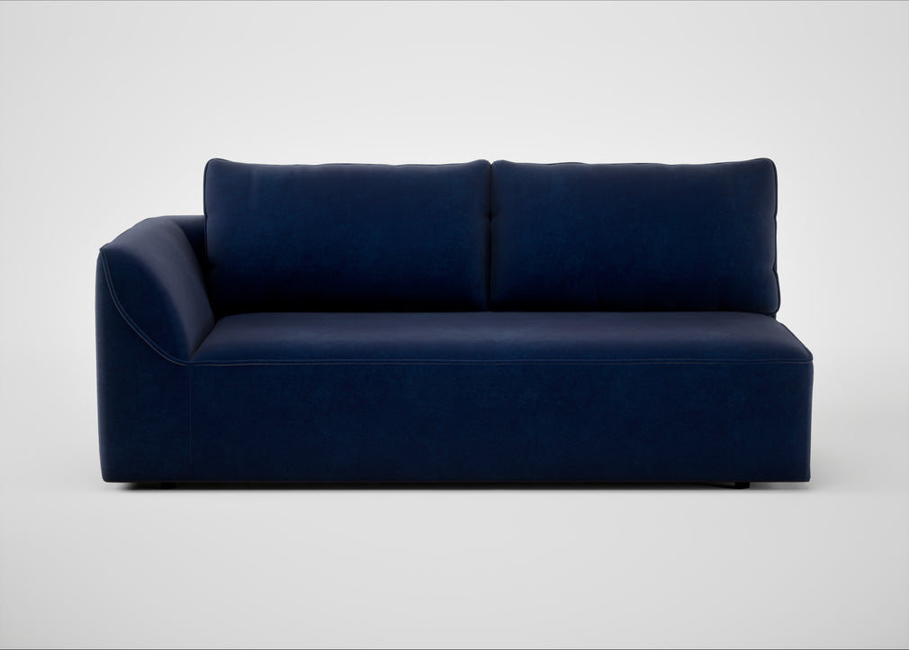 Morven Left Hand Facing 3 Seater Unit Smart Luxe Velvet Midnight