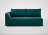 Morven Left Hand Facing 3 Seater Unit Smart Luxe Velvet Ocean Green