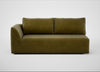 Morven Left Hand Facing 3 Seater Unit Smart Luxe Velvet Peridot