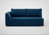 Morven Left Hand Facing 3 Seater Unit Cotton Velvet Petrol