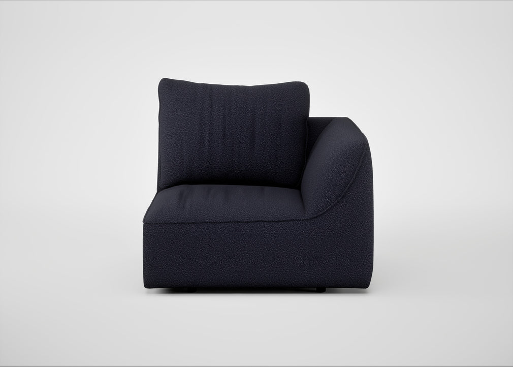 Morven Right Hand Facing Single Unit Boucle Indigo