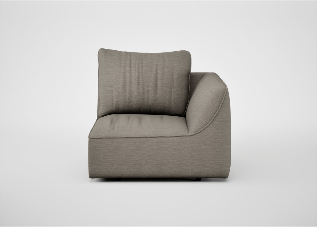 Morven Right Hand Facing Single Unit Broad Weave Pebble