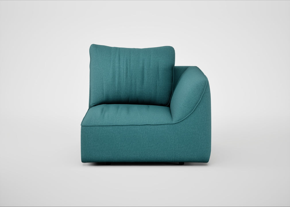 Morven Right Hand Facing Single Unit Brushed Cotton Cadet