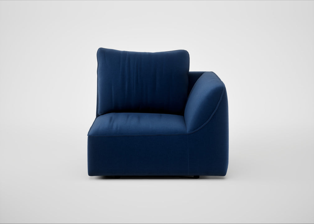 Morven Right Hand Facing Single Unit Cotton Velvet Midnight