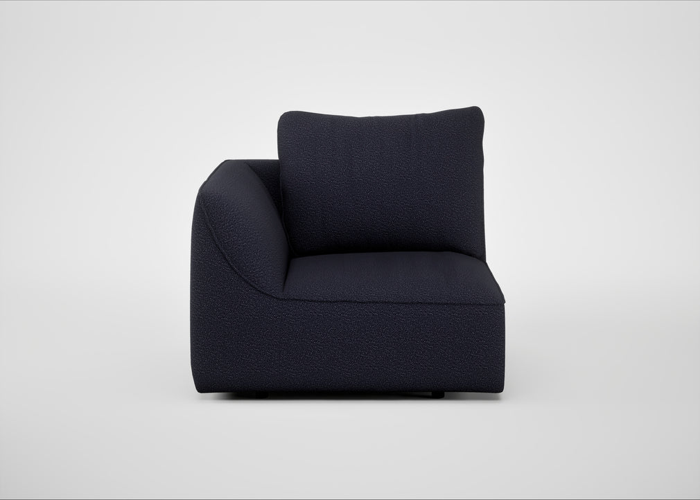 Morven Left Hand Facing Single Unit Boucle Indigo