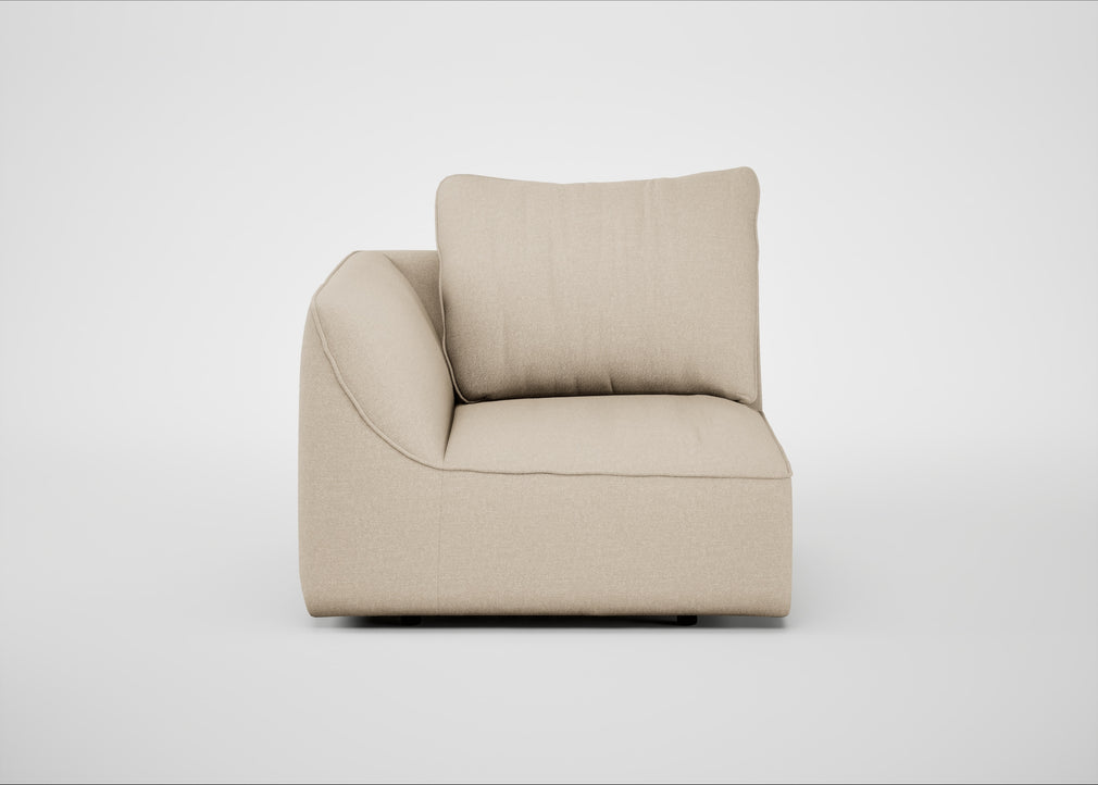 Morven Left Hand Facing Single Unit Brushed Cotton Oat