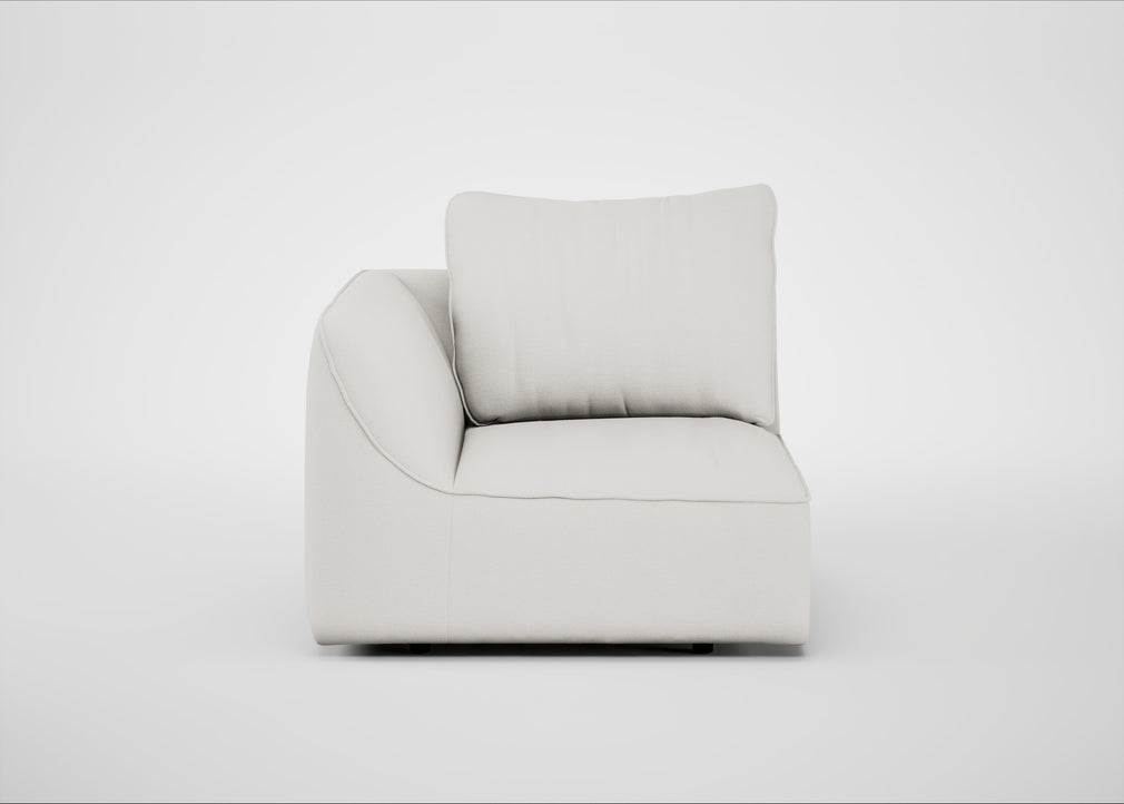 Morven Left Hand Facing Single Unit Capelo Linen-Cotton Sea Salt