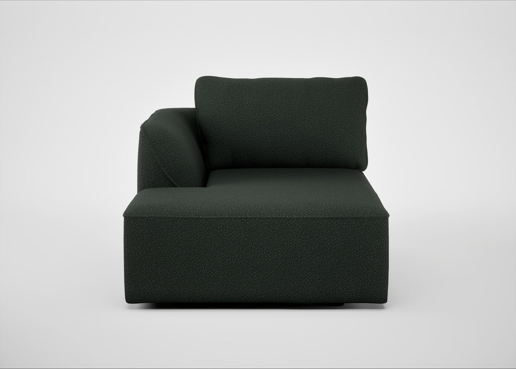 Morven Left Hand Facing Chaise Unit Boucle Fern
