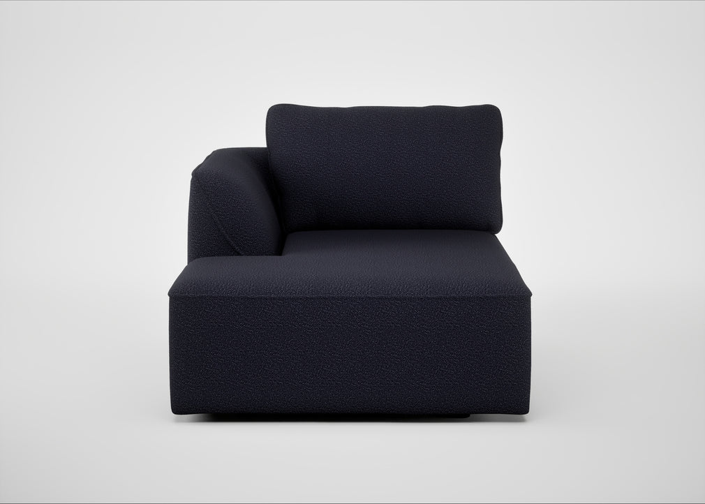 Morven Left Hand Facing Chaise Unit Boucle Indigo
